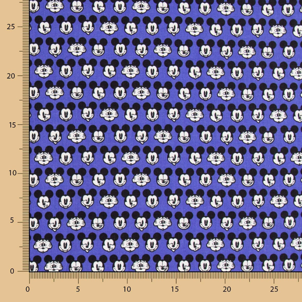 Baumwolle Mickey Face Blau - Ribes y Casals