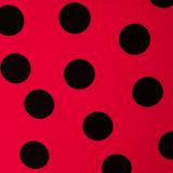 Crepe Polka Dots Schwarz 33mm Rot - Ribes y Casals