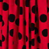 Crepe Polka Dots Schwarz 33mm Rot - Ribes y Casals