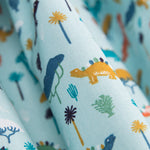 Dinosaurier Baumwolle Popeline Hellblau - Ribes y Casals