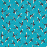 Popeline Baumwolle Baumwolle Vögel Aquamarin - Ribes y Casals
