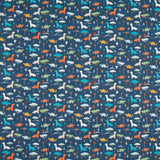 Dinosaurier Baumwolle Popeline Blau - Ribes y Casals