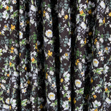 Geblümte Baumwollpopeline Schwarz - Ribes y Casals