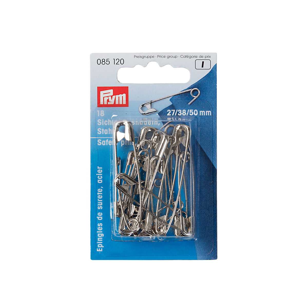 Sicherheitsnadeln Stahl 38mm Prym 85201 - Ribes y Casals