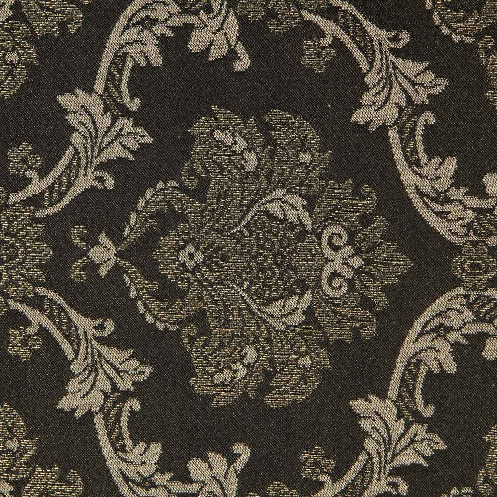 Jacquard Damast Lurex Schwarz Gold - Ribes y Casals