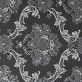 Jacquard Damast Lurex Schwarz Silber - Ribes y Casals