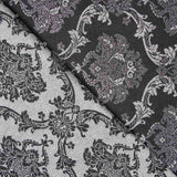 Jacquard Damast Lurex Schwarz Silber - Ribes y Casals