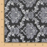 Jacquard Damast Lurex Schwarz Silber - Ribes y Casals