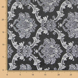 Jacquard Damast Lurex Schwarz Silber - Ribes y Casals