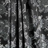 Jacquard Damast Lurex Schwarz Silber - Ribes y Casals