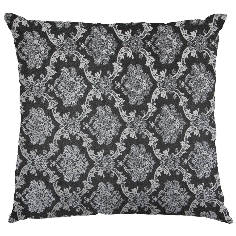 Jacquard Damast Lurex Schwarz Silber - Ribes y Casals