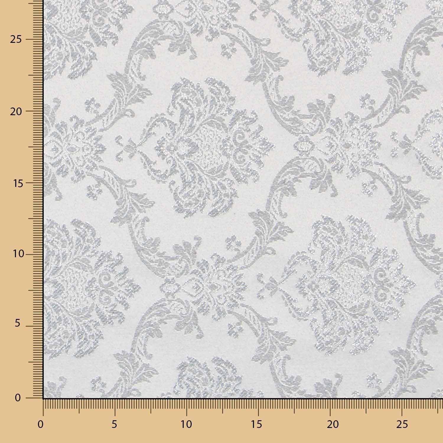 Jacquard Damast Lurex Silber - Ribes y Casals