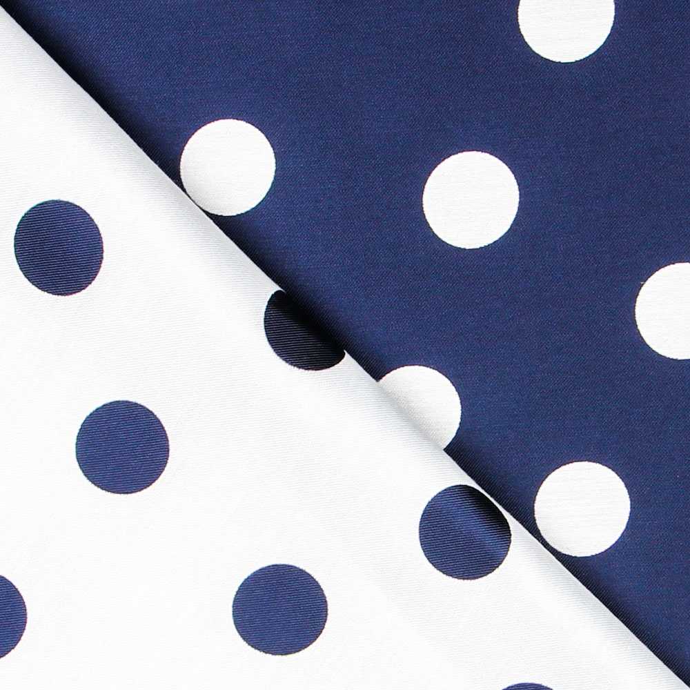 Jacquard zweiseitig blau gepunktet - Ribes y Casals