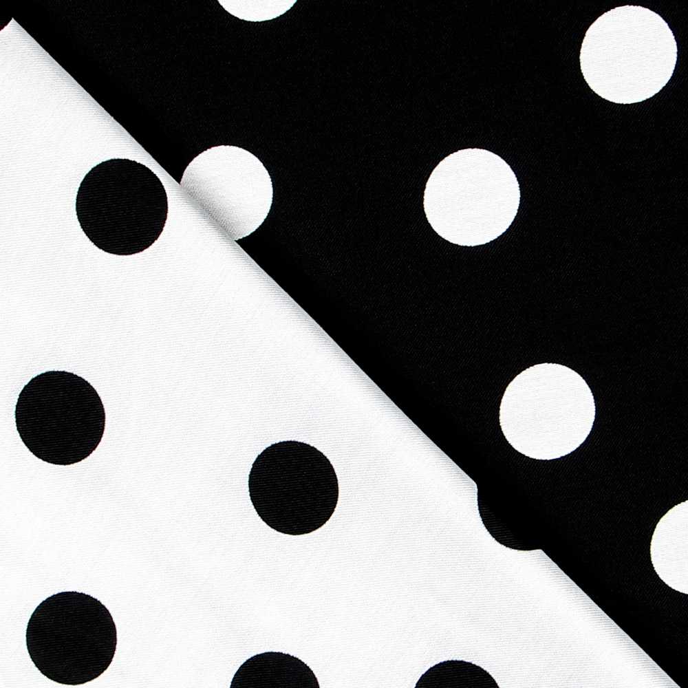Jacquard Zwei Seiten Schwarz Polka Dot - Ribes y Casals