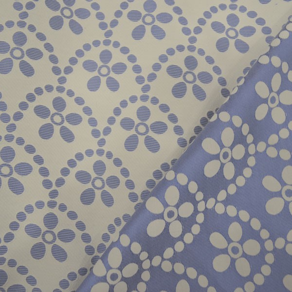 Blauer Blumenjacquard - Ribes y Casals