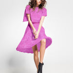 Floraler Jacquard in Fuchsia - Ribes y Casals