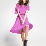 Floraler Jacquard in Fuchsia - Ribes y Casals