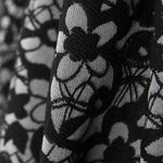 Jacquard Floral Schwarz Grau - Ribes y Casals