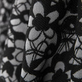 Jacquard Floral Schwarz Grau - Ribes y Casals