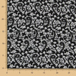 Jacquard Floral Schwarz Grau - Ribes y Casals
