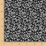 Jacquard Floral Schwarz Grau - Ribes y Casals