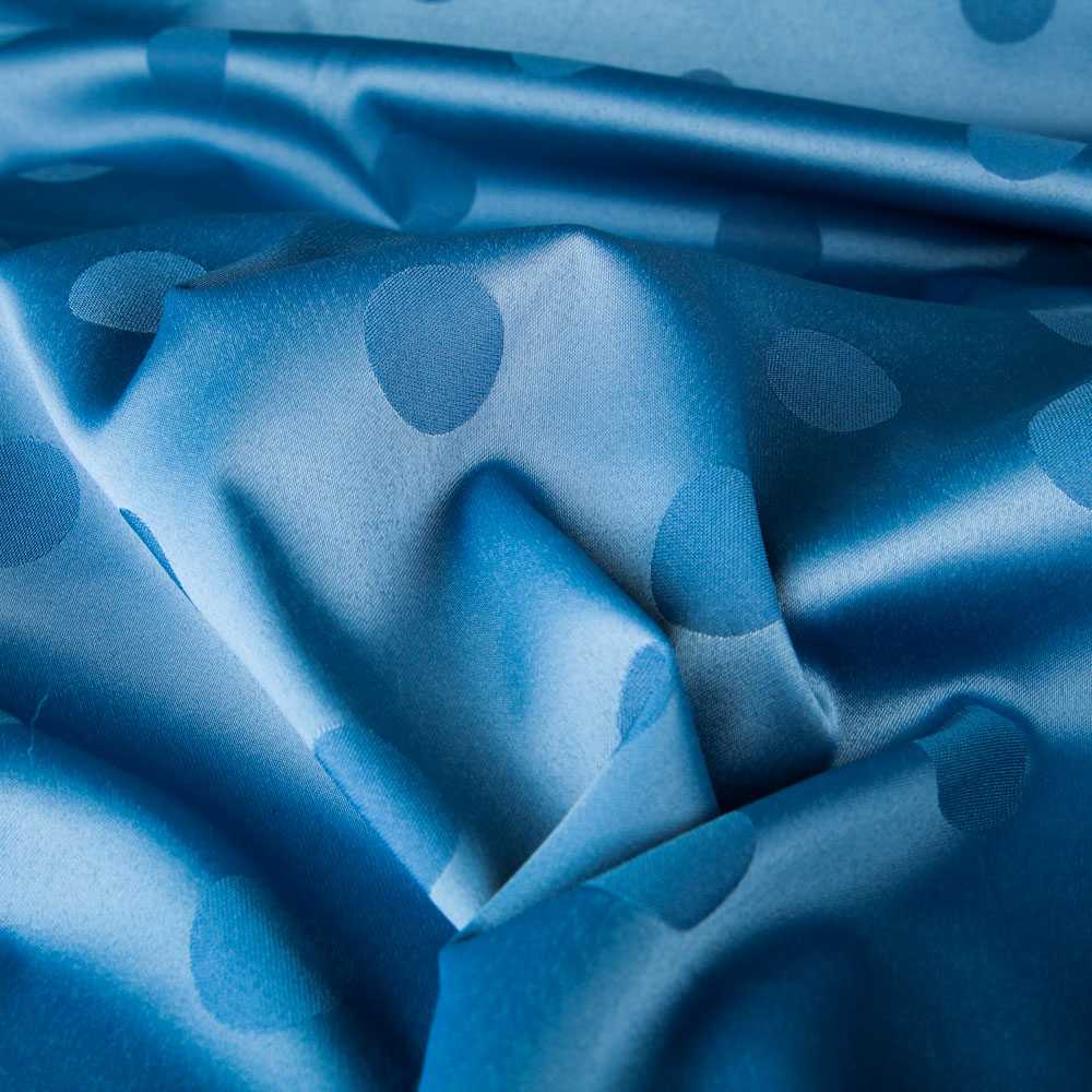 Jacquard Polka Dots Blau 3cm - Ribes y Casals