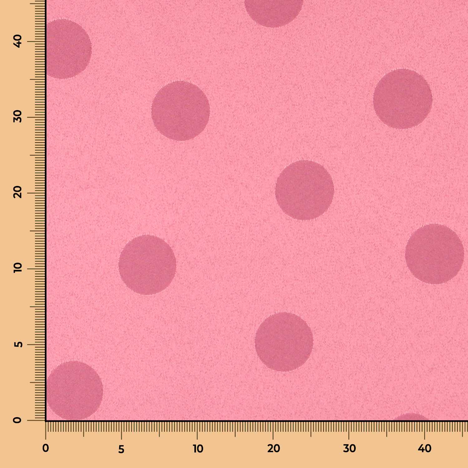Jacquard-Polka-Dots Rosa 3cm - Ribes y Casals