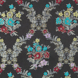 Jacquard-Lurex-Bouquet Schwarz - Ribes y Casals