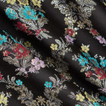 Jacquard-Lurex-Bouquet Schwarz - Ribes y Casals