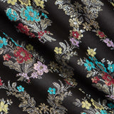 Jacquard-Lurex-Bouquet Schwarz - Ribes y Casals