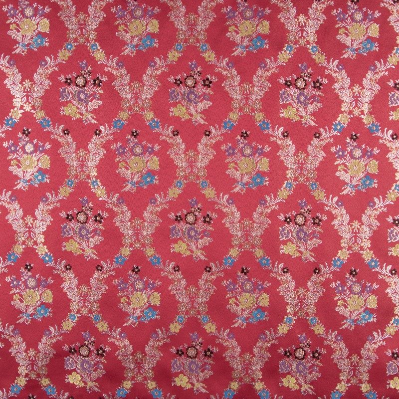 Jacquard Lurex Bouquet Grena - Ribes y Casals
