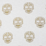 Jacquard Lurex Raw Skull Gold - Ribes y Casals
