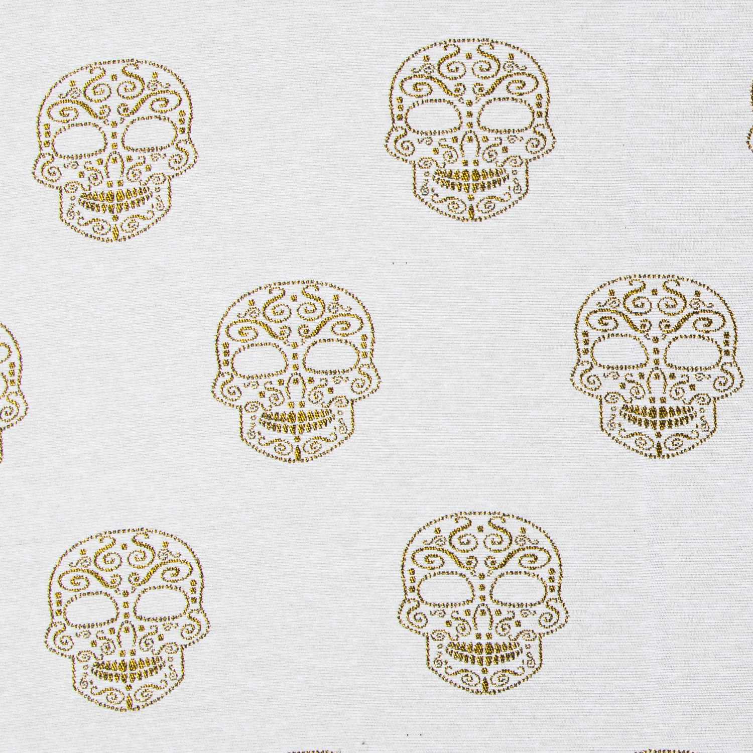 Jacquard Lurex Raw Skull Gold - Ribes y Casals