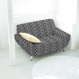 Jacquard Lurex Floral Schwarz Silber - Ribes y Casals
