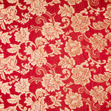 Jacquard Lurex Floral Rot Gold - Ribes y Casals