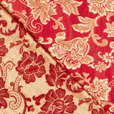 Jacquard Lurex Floral Rot Gold - Ribes y Casals