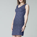 Jacquard-Elasthan Mitternachtsblau - Ribes y Casals