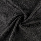 Jacquard Spandex Blume Schwarz - Ribes y Casals