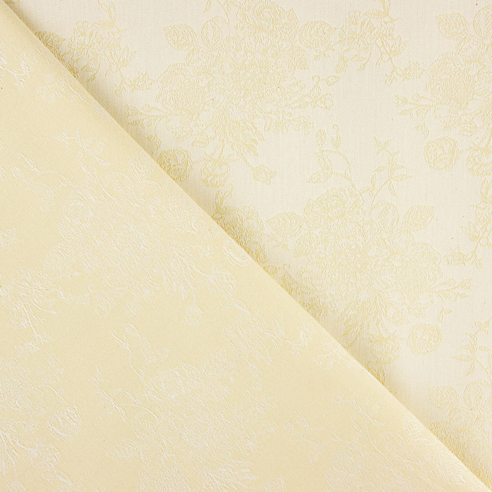 Jacquard Baumwolle Blumen Creme - Ribes y Casals
