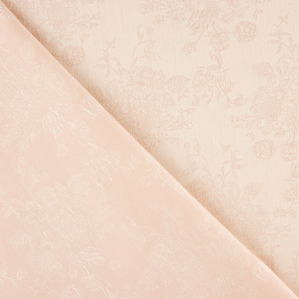 Jacquard Baumwolle Blumen Rosa - Ribes y Casals
