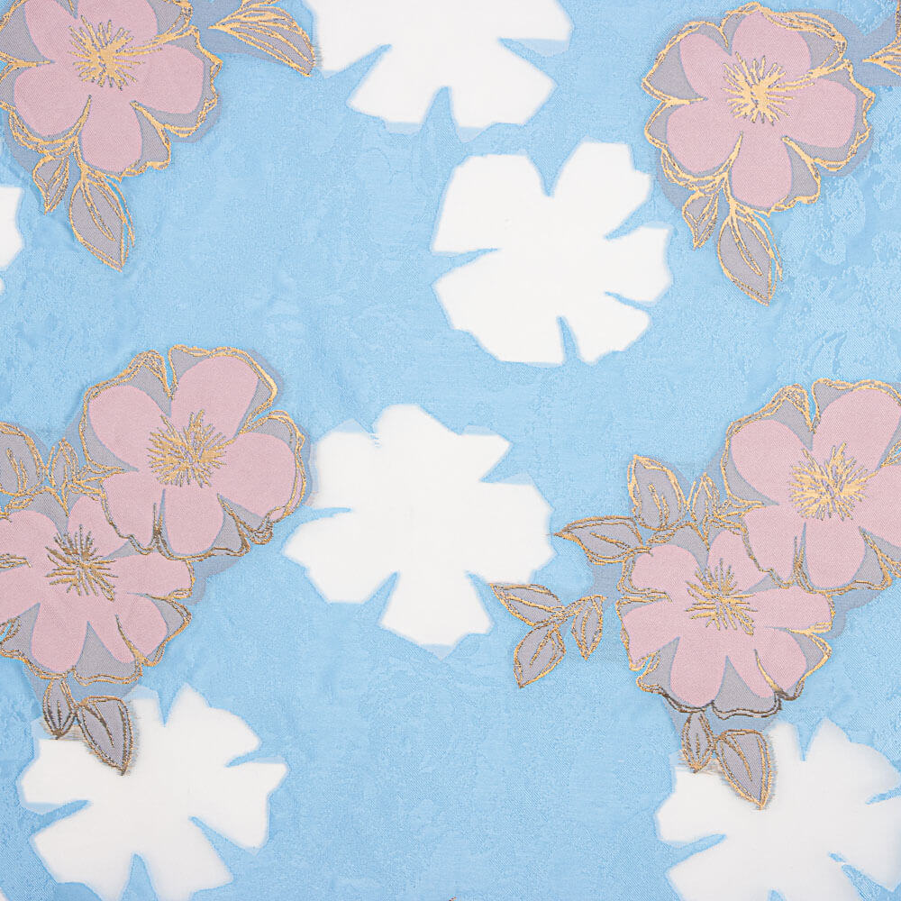 Brokat Kimono Himmelblau - Ribes y Casals