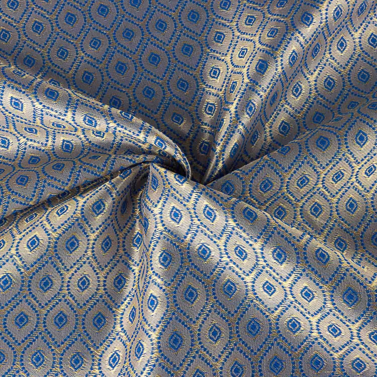 Jacquard Bicolour Rhombus Blau - Ribes y Casals