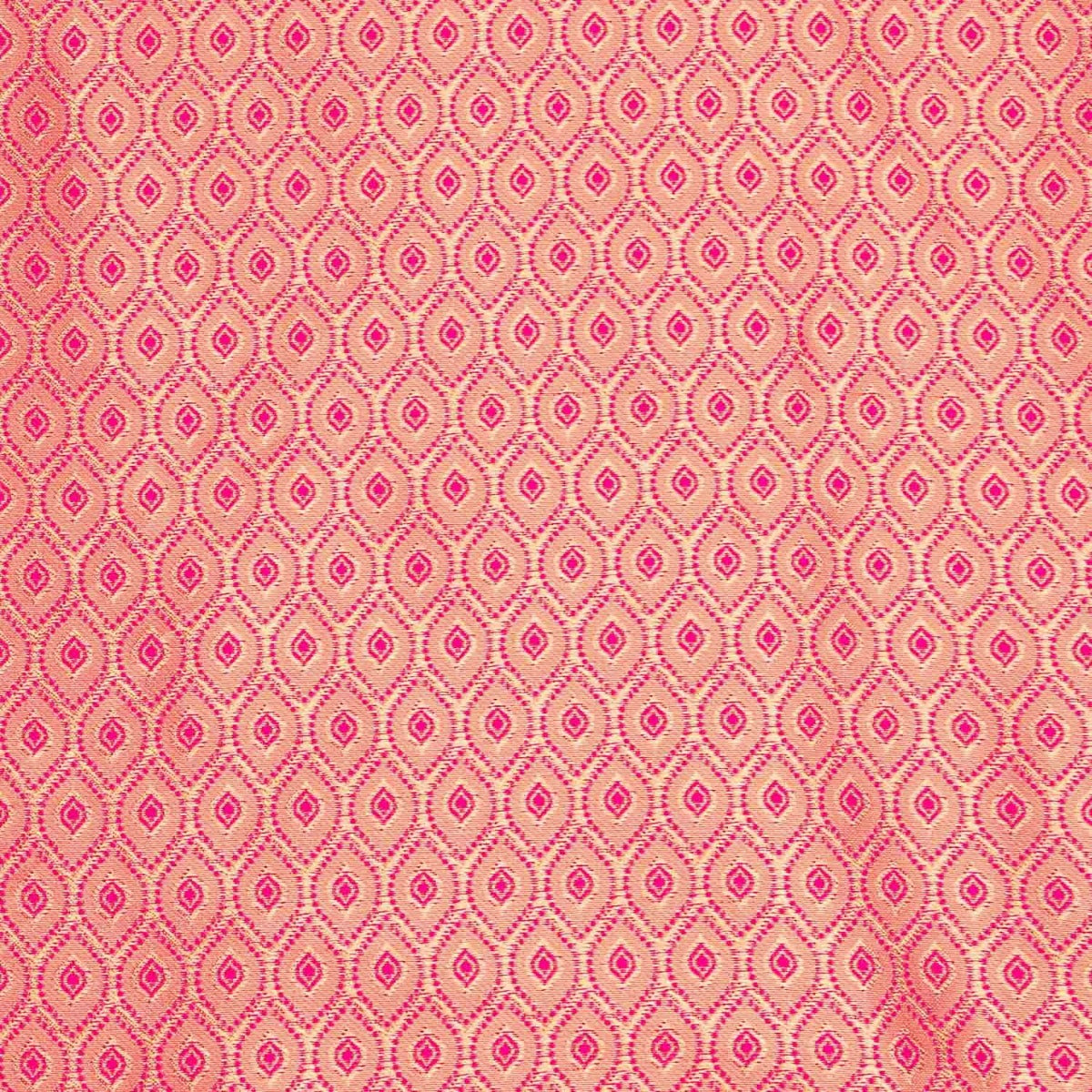 Zweifarbiger Jacquard Retal Retal Rombos Fuchsia 55 x 135 cm - Ribes y Casals