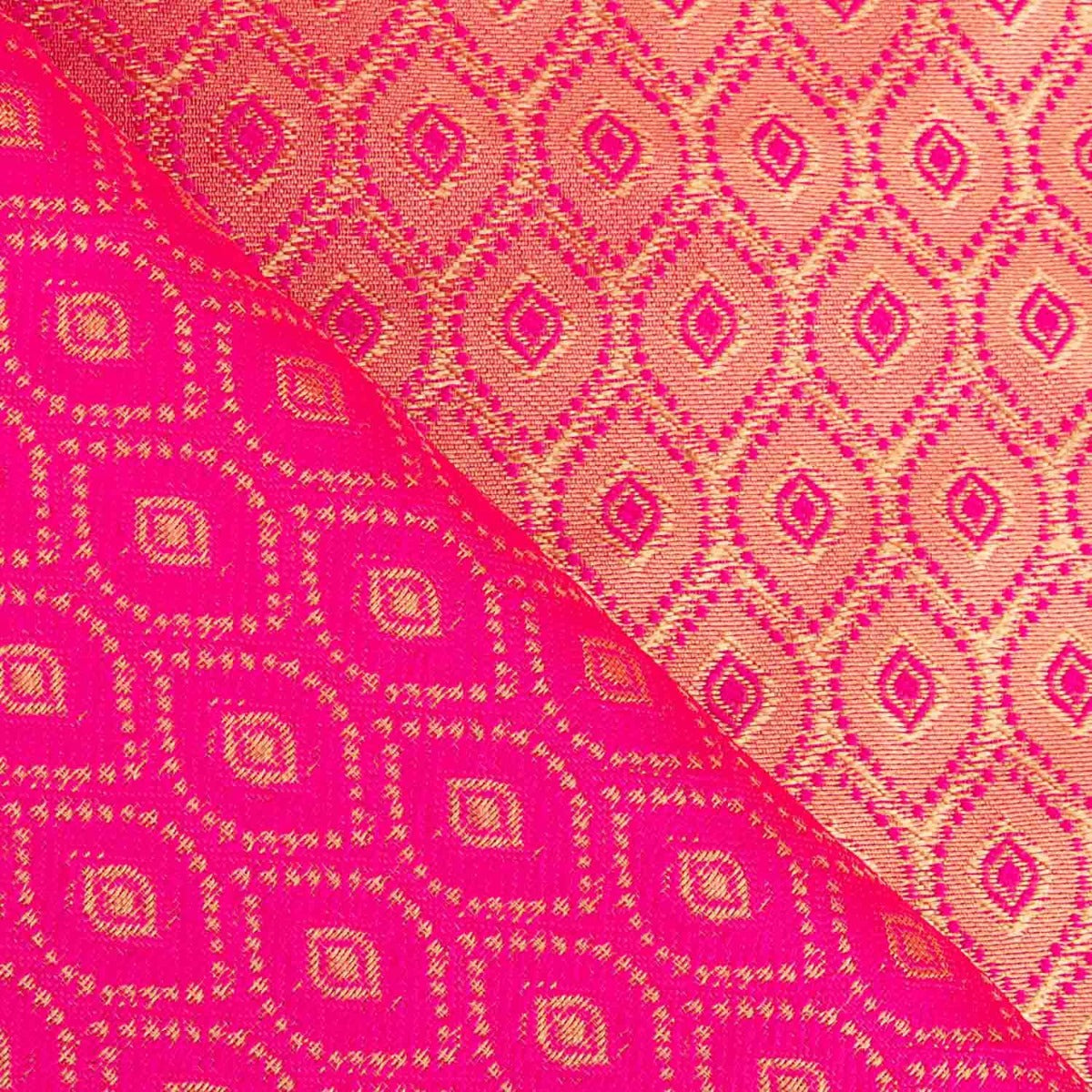 Zweifarbiger Jacquard-Rhombus Fuchsia - Ribes y Casals
