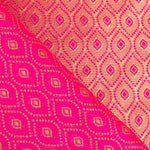 Zweifarbiger Jacquard Retal Retal Rombos Fuchsia 55 x 135 cm - Ribes y Casals