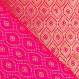Zweifarbiger Jacquard Retal Retal Rombos Fuchsia 55 x 135 cm - Ribes y Casals