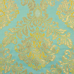 Brokat Brokat Jacquard Florenz Blau und Gold - Ribes y Casals