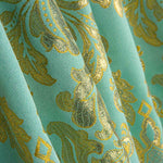 Brokat Brokat Jacquard Florenz Blau und Gold - Ribes y Casals