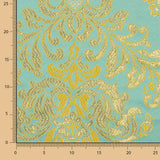 Brokat Brokat Jacquard Florenz Blau und Gold - Ribes y Casals