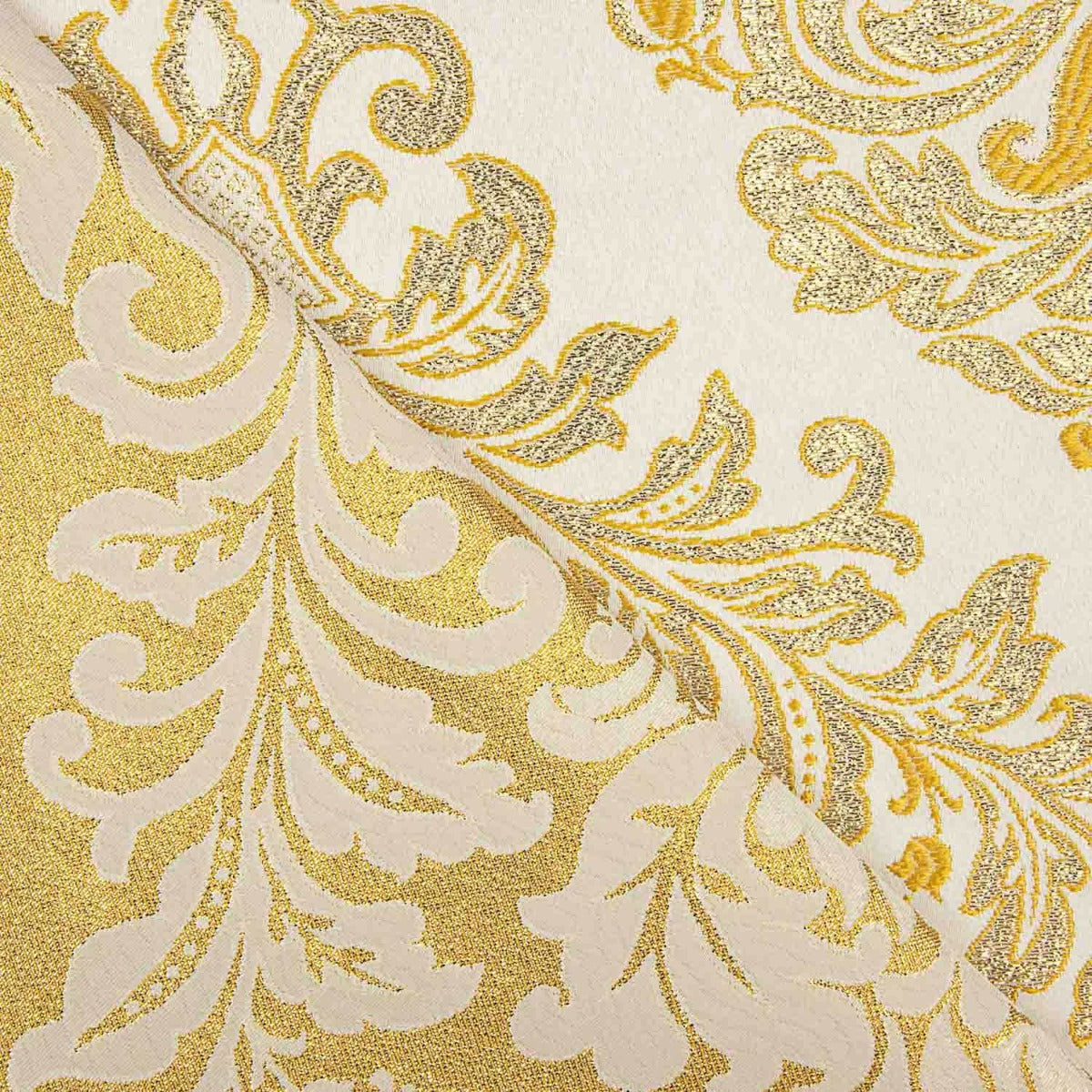 Jacquard-Brokat-Reststück Florencia, natur und gold – verschiedene Maße x Breite 280 cm - Ribes y Casals